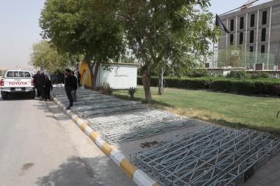 العتبة العباسية المقدسة تواصل أعمال تهيئة مجموعة مواكب أم البنين (عليها السلام) لخدمة زائري الأربعين