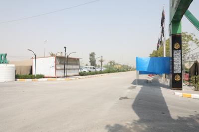 العتبة العباسية المقدسة تواصل أعمال تهيئة مجموعة مواكب أم البنين (عليها السلام) لخدمة زائري الأربعين