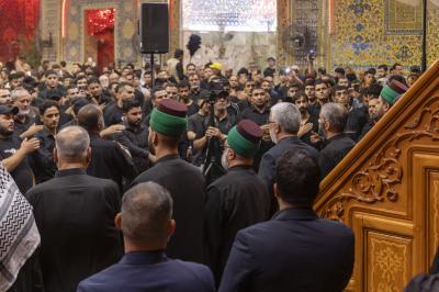 بمشاركة الأمين العام للعتبة العباسية المقدسة.. أهالي كربلاء يحيون ذكرى شهادة الإمام الحسن (عليه السلام) في النجف