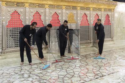قسم رعاية الصحن الشريف ينهي استعداداته الخاصة بزيارة الأربعين