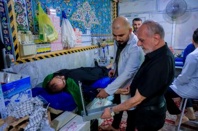 قسم مقام الإمام المهدي (عجّل الله فرجه الشريف) يقدم خدمات متنوعة لزائري الأربعين