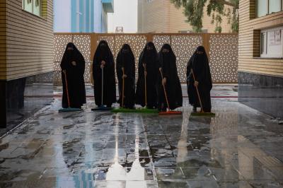 القسم النسوي في مجمع أبي الفضل العباس (عليه السلام) يواصل تقديم خدماته لزائرات الأربعين