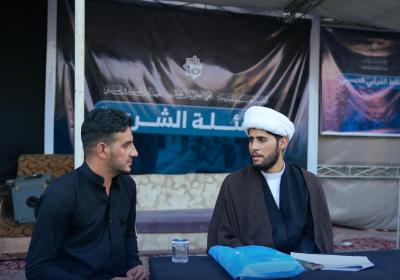في المثنى.. المجمع العلمي يواصل إقامة مشروع تعليم القراءة الصحيحة على طريق زائري الأربعين