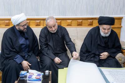 المتولي الشرعي للعتبة العباسية المقدسة يطلع على أعمال مؤسسة الوافي وخدماتها لزائري الأربعين