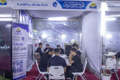 توافد واسع لزائري الأربعين على محطات الموكب الثقافي العام