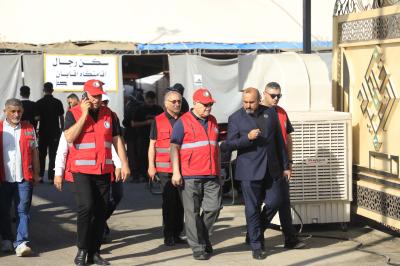 وفد جمعية الهلال الأحمر يطّلع على خدمات العتبة العباسية المقدسة الطبية لزائري الأربعين