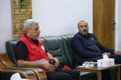 وفد جمعية الهلال الأحمر يطّلع على خدمات العتبة العباسية المقدسة الطبية لزائري الأربعين