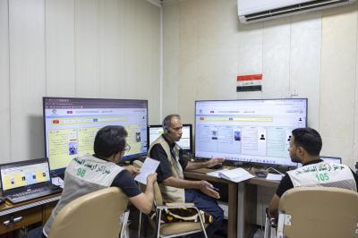 تقنيات متطورة تعتمدها السيطرة المركزية لإرشاد التائهين في زيارة الأربعين
