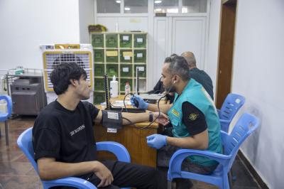 بالتعاون مع العتبة العباسية المقدسة.. دائرة صحة كربلاء تقدم خدماتها لزائري الأربعين في مجمع الشيخ الكليني 