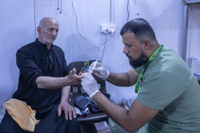 المفارز التطوعية: نقدم خدماتنا الطبية للزائرين على مدار اليوم بدعم العتبة العباسية المقدسة