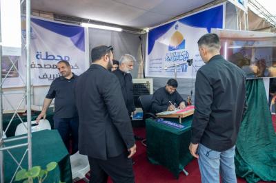 ضمن الموكب الثقافي العام.. محطة خط المصحف الشريف تشهد تفاعلًا واسعًا من زائري الأربعين
