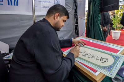 ضمن الموكب الثقافي العام.. محطة خط المصحف الشريف تشهد تفاعلًا واسعًا من زائري الأربعين