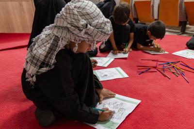 القسم النسوي في مواكب أم البنين (عليها السلام) يقدِّم خدمات متكاملة لزائرات الأربعين