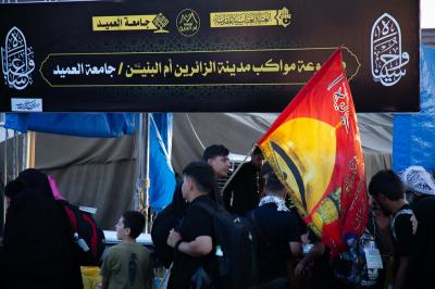 رئيس جامعة العميد: خدمات متكاملة قدمتها الجامعة لزائري الأربعين عبر مجموعة مواكب أم البنين (عليها السلام)