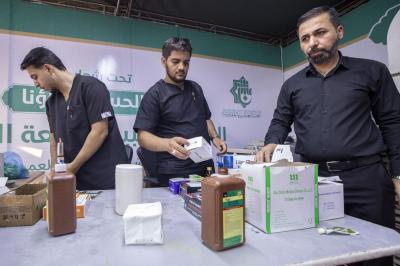 أكثر من 35 ألف مستفيد من الخدمات الصحية في مجموعة مواكب أم البنين (عليها السلام) في زيارة الأربعين