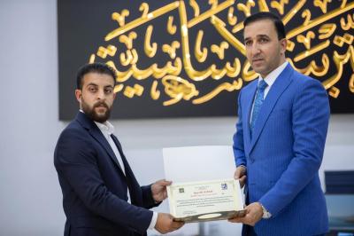 العتبة العباسية المقدسة تكرم المشاركين في مهرجان رحمة للعالمين الدولي بجامعة ديالى