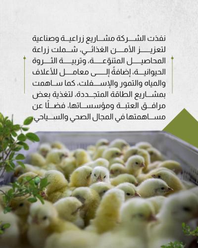 شركة الكفيل للاستثمارات العامة.. نموذج وطني في تحقيق الاكتفاء الذاتي
