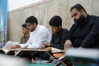 المجمع العلمي يطلق سلسلة ختمات قرآنية في بيوت عوائل الشهداء بمحافظة المثنى