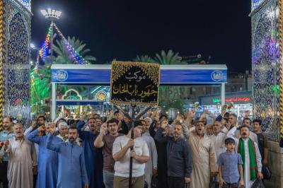بالتعاون مع العتبتين المقدستين.. جمهور طرف باب الخان يحيي ذكرى ولادة السيدة زينب (عليها السلام)