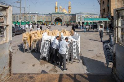 اللجنة التحضيرية تضع اللمسات الأخيرة في باب القبلة استعدادًا لانطلاق حفل تخرّج الطالبات