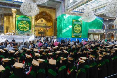 منطقة بين الحرمين الشريفين تشهد انطلاق مسيرة الطالبات المشاركات في حفل تخرج (بنات الكفيل)