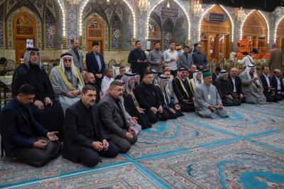 الأمانة العامة للعتبة العباسية المقدسة تستقبل وفد أهالي بلد وتؤكد دعمها لمواكبهم الحسينية السنوية