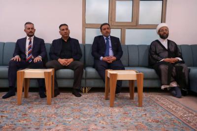 قسم الشؤون الفكرية يبحث سبل التعاون العلمي مع وفد جامعة الكوفة