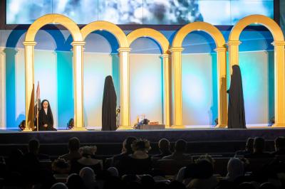 من الخيام إلى الفتوى.. عرض مسرحي ضمن فعاليات اليوم الثاني لحفل التكليف