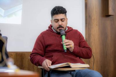 أساتذة المجمَع العلمي يشرفون على تحكيم المسابقة القرآنية في جامعة النهرين 