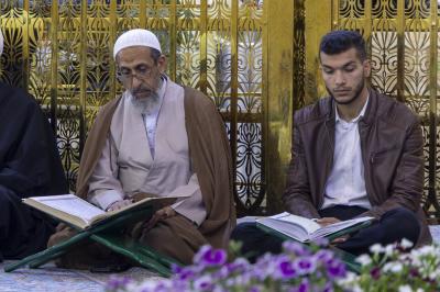 المجمع العلمي يواصل الختمة القرآنية الرمضانية المرتلة حفظًا في مقام الإمام المهدي (عجَّل الله فرجه)