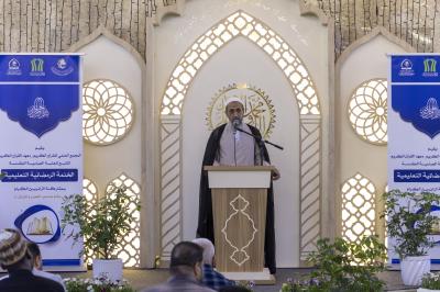 المجمَع العلمي يختتم الختمة القرآنية الرمضانية التعليمية في مقام الإمام المهدي (عجّل الله فرجه)