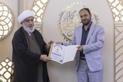 المجمَع العلمي يختتم الختمة القرآنية الرمضانية التعليمية في مقام الإمام المهدي (عجّل الله فرجه)