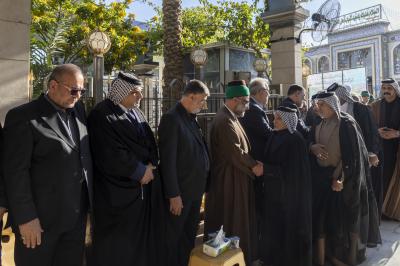 بحضور سماحة السيد الصافي.. العتبتان المقدستان الحسينية والعباسية تقيمان مجلسًا تأبينيًّا على روح السيد علي الخامنئي (رحمه الله)