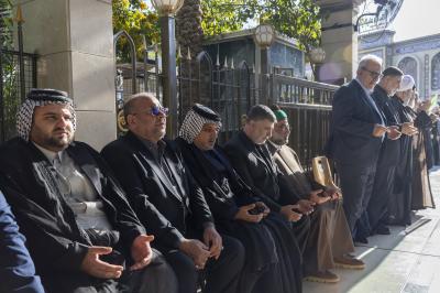 بحضور سماحة السيد الصافي.. العتبتان المقدستان الحسينية والعباسية تقيمان مجلسًا تأبينيًّا على روح السيد علي الخامنئي (رحمه الله)