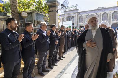 بحضور سماحة السيد الصافي.. العتبتان المقدستان الحسينية والعباسية تقيمان مجلسًا تأبينيًّا على روح السيد علي الخامنئي (رحمه الله)