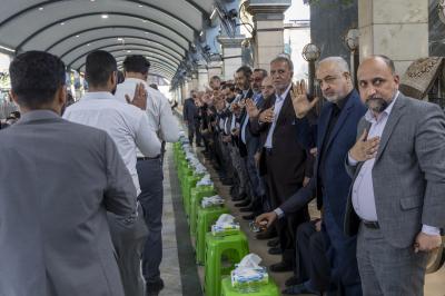 بحضور سماحة السيد الصافي.. العتبتان المقدستان الحسينية والعباسية تقيمان مجلسًا تأبينيًّا على روح السيد علي الخامنئي (رحمه الله)