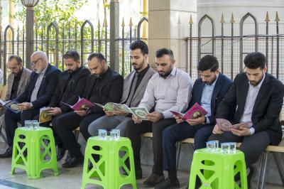 بحضور سماحة السيد الصافي.. العتبتان المقدستان الحسينية والعباسية تقيمان مجلسًا تأبينيًّا على روح السيد علي الخامنئي (رحمه الله)