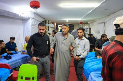 قسم الشؤون الطبية يقدم الرعاية الصحية المجانية لزائري مرقد أبي الفضل العباس (عليه السلام)