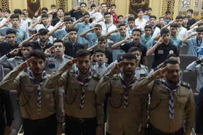 جمعية كشافة الكفيل تختتم المخيم الكشفي لطلبة الإعفاء العام من كربلاء والبصرة