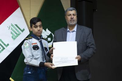 جمعية كشافة الكفيل تختتم المخيم الكشفي لطلبة الإعفاء العام من كربلاء والبصرة