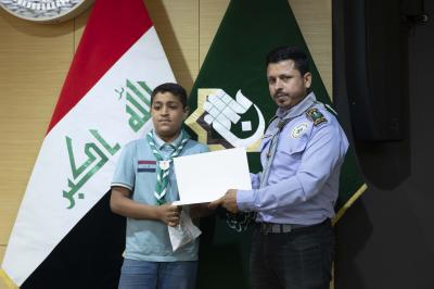 جمعية كشافة الكفيل تختتم المخيم الكشفي لطلبة الإعفاء العام من كربلاء والبصرة