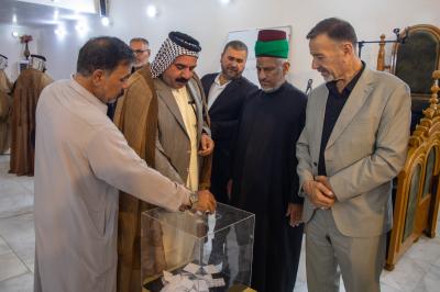 قسم الشعائر يختتم انتخابات مسؤولي الوحدات الإدارية للمواكب الحسينية في الديوانية