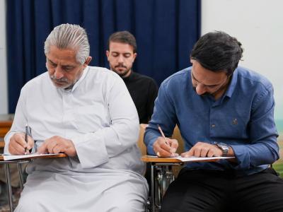 المجمع العلمي يجري الاختبارات العلمية لمشتركي دورة (زاد القارئ نحو الإتقان)