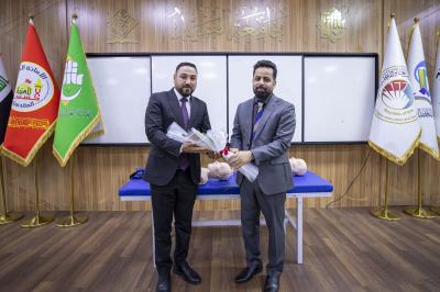 قسم الشؤون الطبية يقيم ندوة عن الإسعافات الأولية وتنظيم الحشود لفريق الأيادي البيضاء التطوعي
