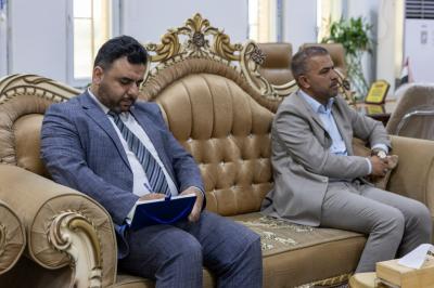 قسم العلاقات العامة يناقش مع جامعة كربلاء إقامة مراسم رفع راية الحزن داخل الجامعة