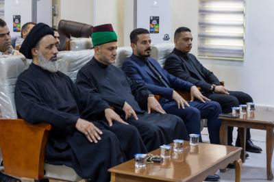 قسم العلاقات العامة ينظم مراسم رفع راية الحزن في جامعة كربلاء