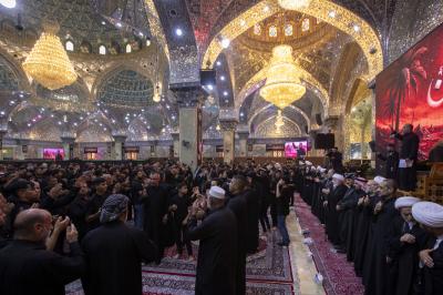 العتبة العباسية المقدسة تنظّم عزاء مواكب كركوك في سامراء لإحياء ذكرى عاشوراء