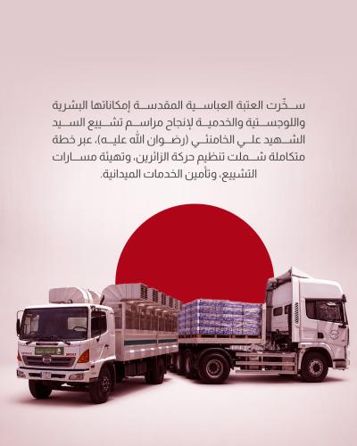 أهم إجراءات العتبة العباسية لمراسم تشييع السيد الشهيد علي الخامنئي (رضوان الله عليه)