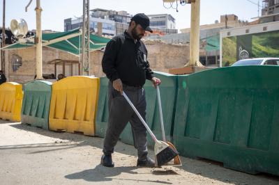  قسم بين الحرمين يجري حملة لتنظيف الطرق المؤدية للعتبة العباسية المقدسة