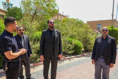 رئاسة جامعة العميد تطّلع على استعدادات مجموعة مواكب أم البنين (عليها السلام) لزيارة الأربعين